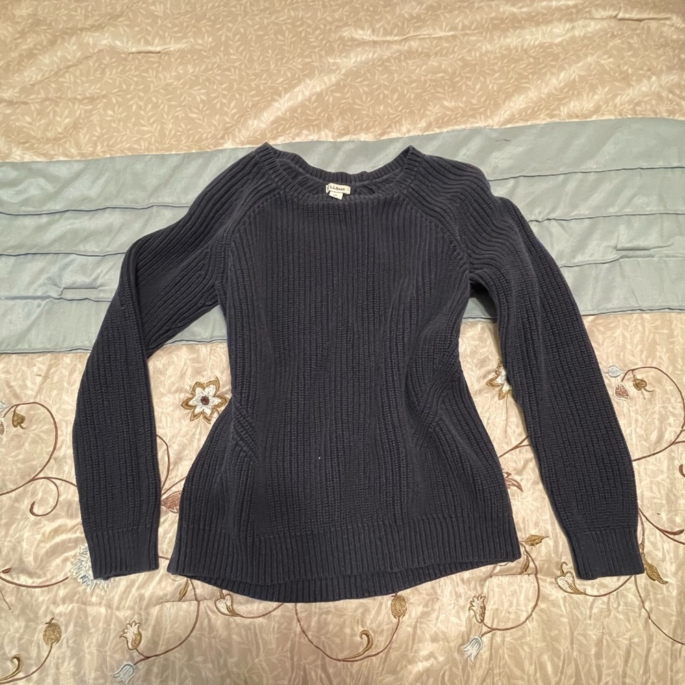 Womens L L Bean navy blue sweater